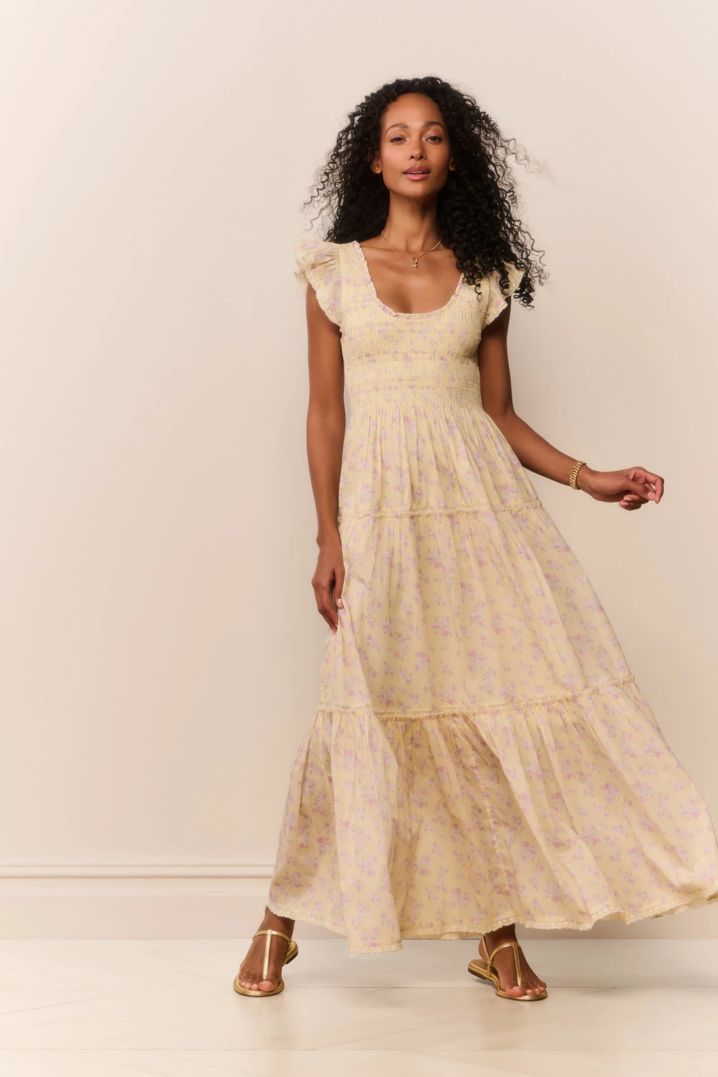 Chessie Blooming Floral Maxi Dress | LoveShackFancy