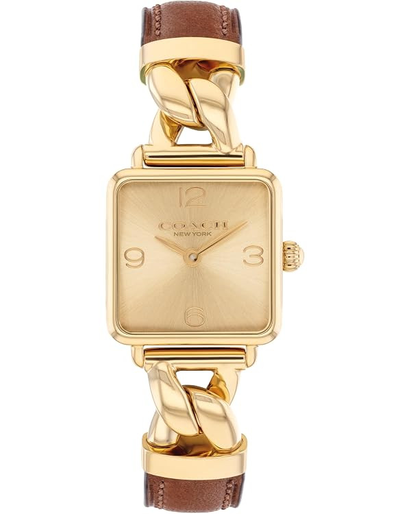 Coach Cass Women's 2H Quartz Watch – Square Stainless Steel Case – Calfskin Strap – Stylish... | Amazon (US)