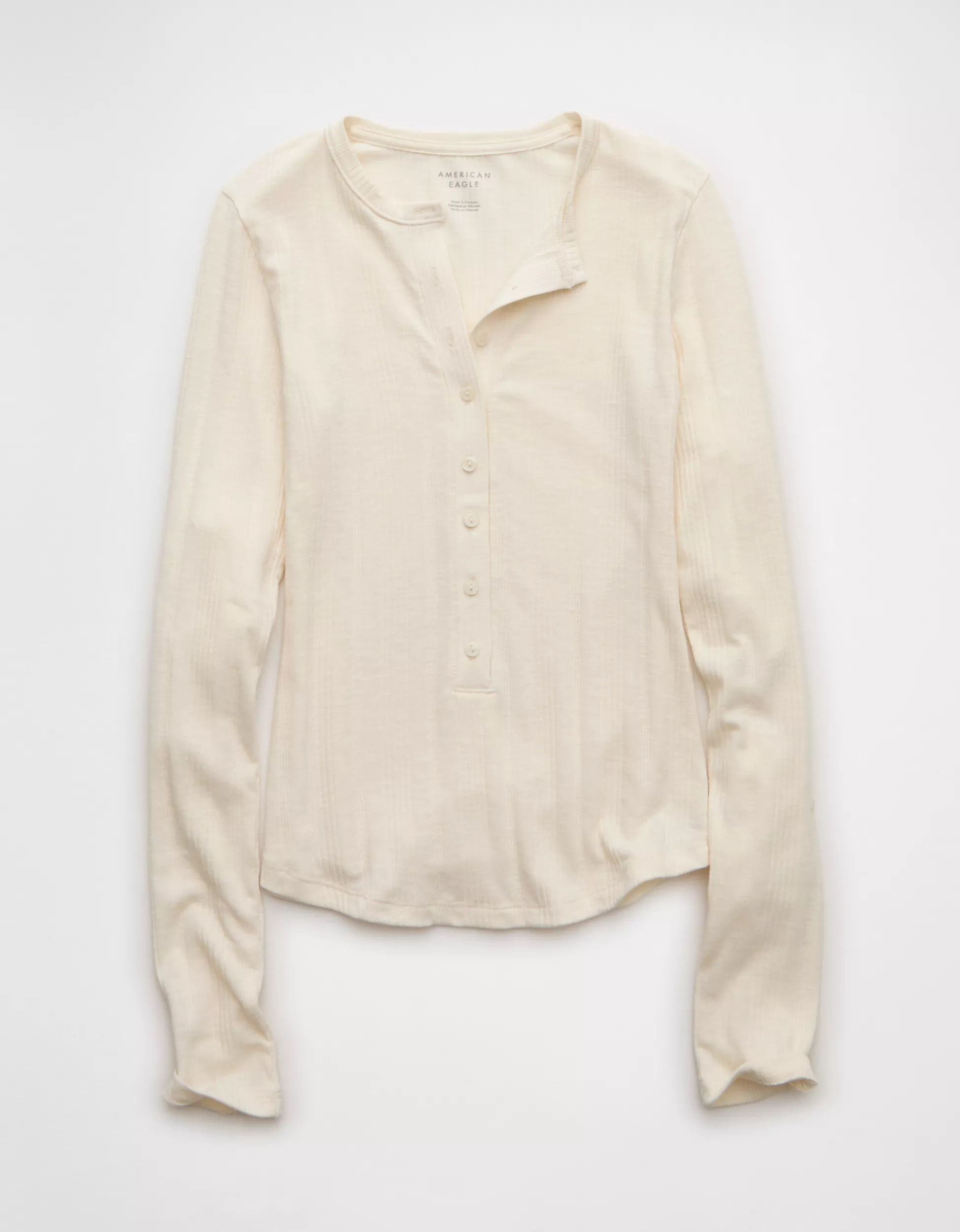 AE Long Sleeve Henley T-Shirt | American Eagle Outfitters (US & CA)