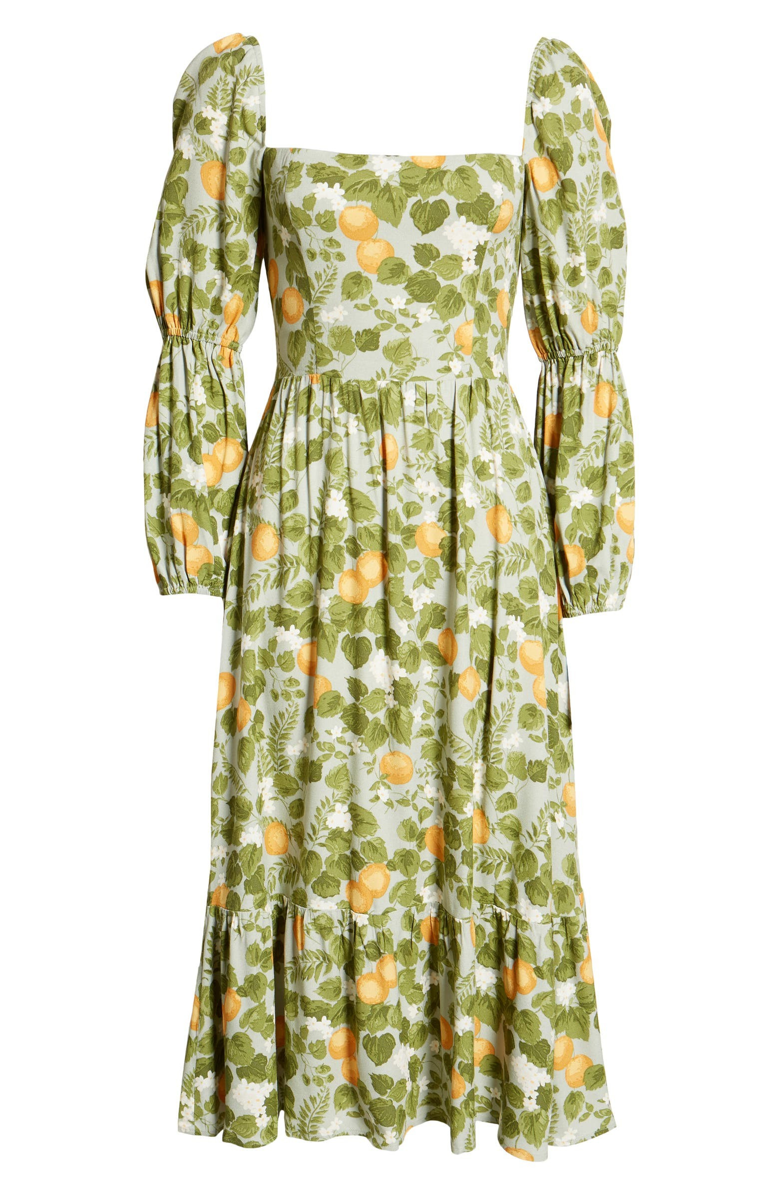 Floral Long Sleeve Midi Dress | Nordstrom