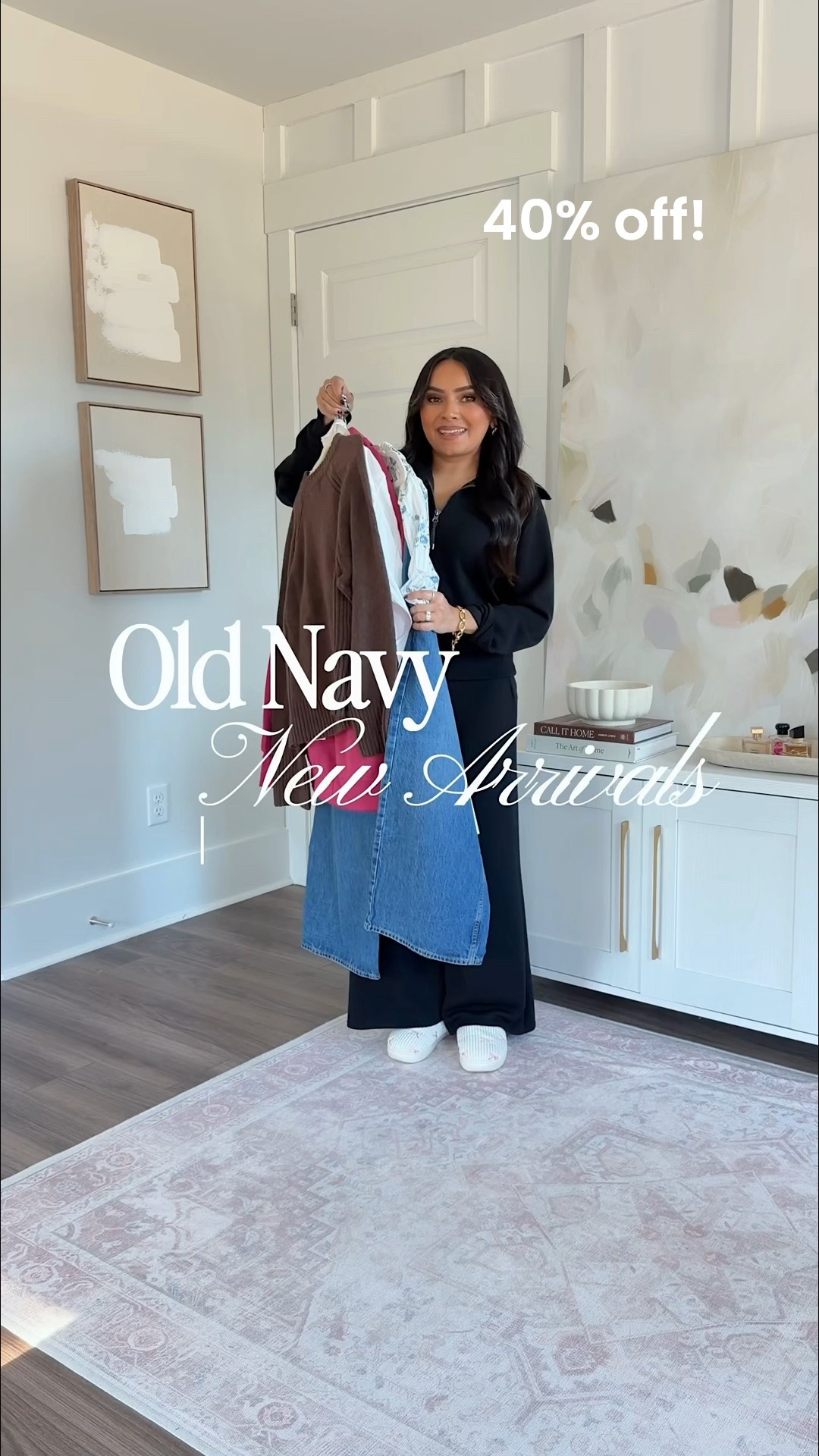 Old Navy Try On!
For reference: I’m 5’0, 32b bra size, and 2/26 in bottoms, pear shaped. 
*Everything I share is unaltered! TTS means true to size. Between size 5-6.6 in shoes

Red heart button cardigan sweater size xs petite TTS
Baggy wide leg jeans size 2 short TTS
Sneakers size 6 TTS

Blue and white floral mini dress size xs petite TTS
Sandals are from Hermes - similar linked

White tee size xs petite TTS
Pink thimble berry leggings size medium petite - I like to size up a size for a comfortable waistband
Sneakers size 7 - these are my workout sneakers
Pink thimble berry half zip sweatshirt size small regular - sized up a size but could have gone with my regular xs

Blue and red heart cardigan size xs petite TTS
White jeans size 2 petite TTS
Tan adobe flats size 5 TTS

White cropped button down size xs petite TTS
Dark wash loose jeans size 2 short TTS
Black loafers size 5.5 TTS

Red heart sweater size xs petite TTS



#LTKPetite #LTKSaleAlert #LTKFindsUnder50