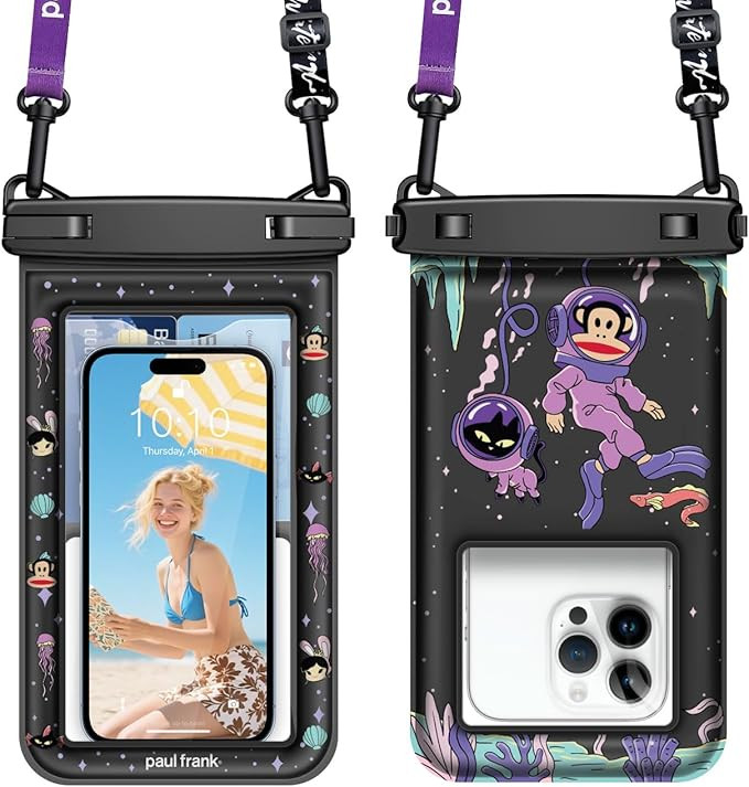 Paul Frank Waterproof Phone Pouch Floating, 2 Pack IPX8 Waterproof Phone Case with Lanyard for iP... | Amazon (US)