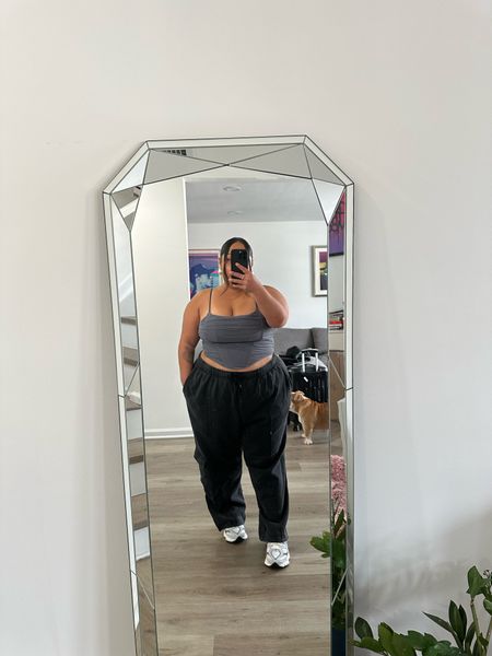 Plus Size Summer to Fall Outfit 

The top is from Amazon and I’m wearing size xxl it’s SUPER STRETCHY. If you have smaller boobs I’d suggest sizing down. I’m a 42DD for reference in bra 

Jogger cargo sweatpants are from h&m and I’m wearing size xxl but honestly I’m 5ft and they fit in length like right there! Wish they were a bit longer so keep that in mind if you’re taller 

Shoes are my FAVORITE AND YOU NEED THEM 

#LTKplussize #LTKSeasonal