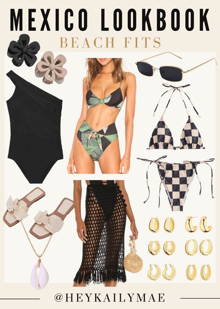 Beach style | checkered bikini | palm print swimsuit | black one piece swimsuit 🖤

#LTKtravel #LTKSeasonal #LTKswim