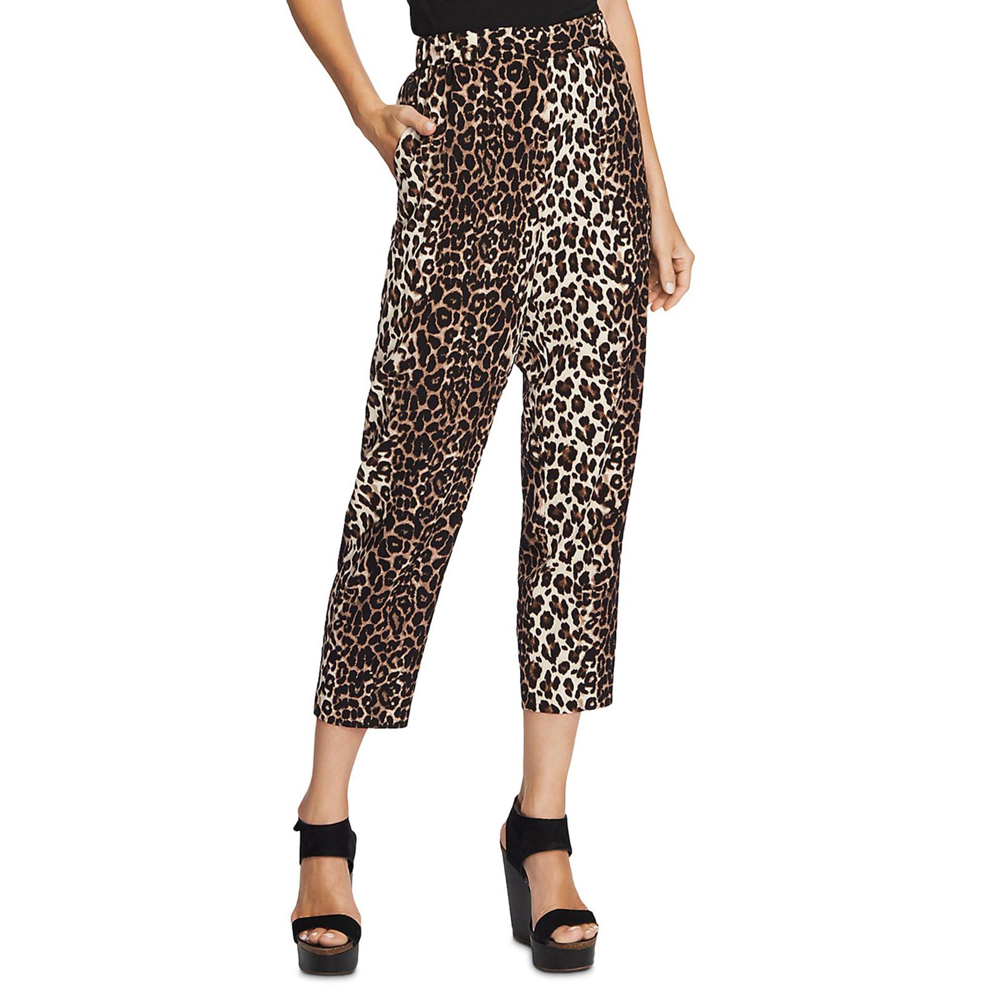 Vince Camuto Womens High Rise Leopard Print Pants | Walmart (US)