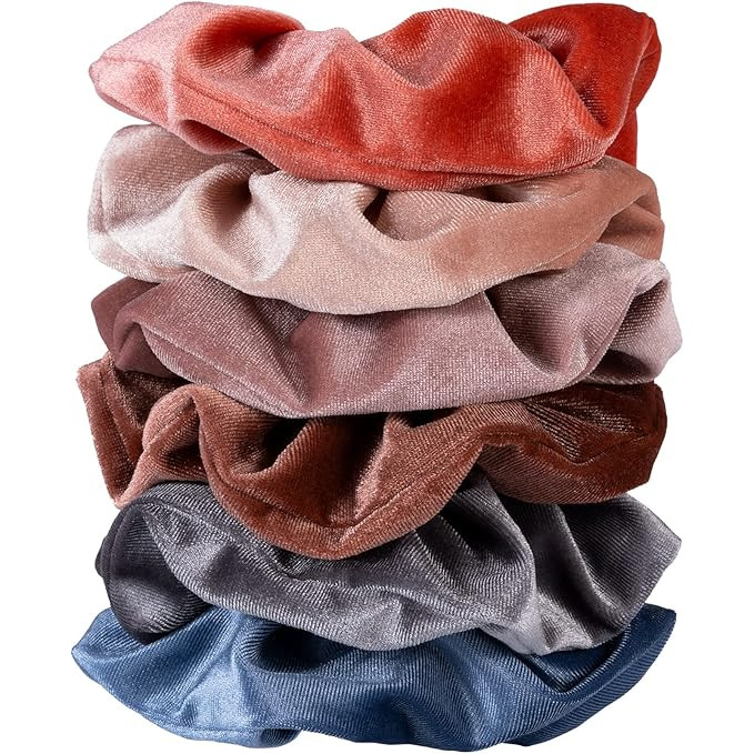 Amazon.com : Rainspire Big Satin Hair Scrunchies, Velvet Scrunchies for Women Soft Scrunchy Hair ... | Amazon (US)