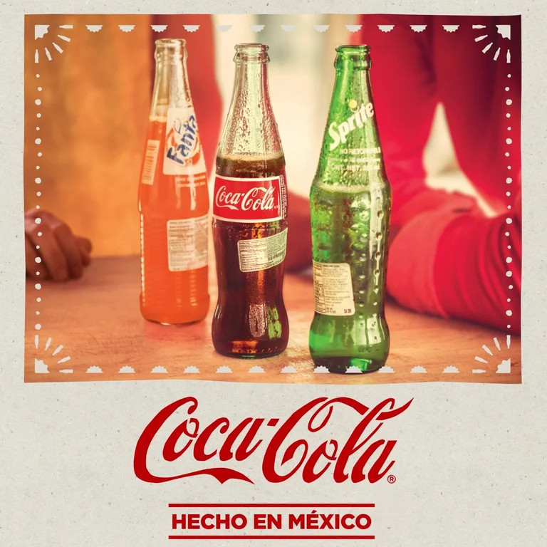 Coca-Cola de Mexico Soda Pop Glass Bottles, 355 mL, 4 Pack | Walmart (US)