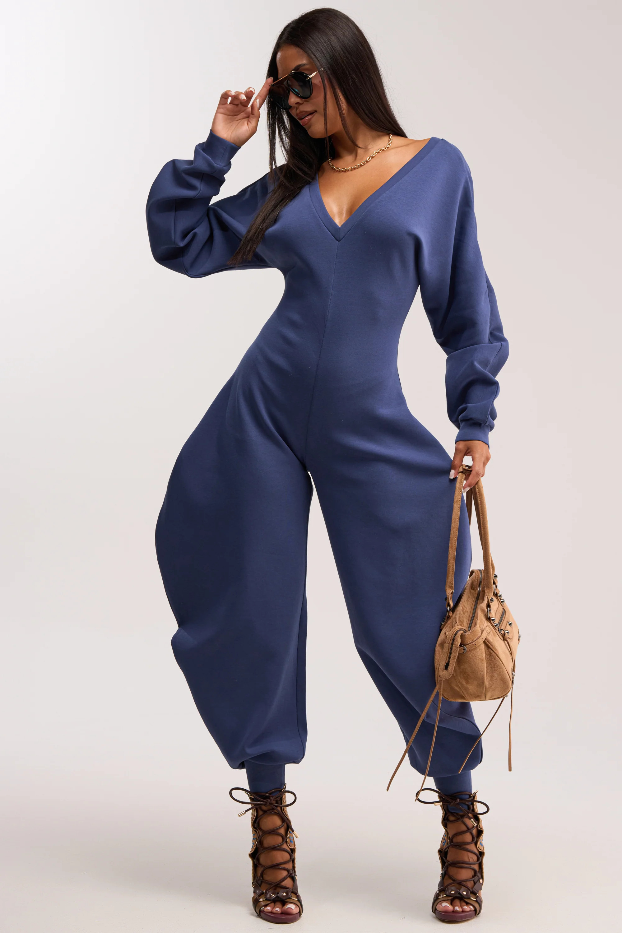 COMFY COZY JUMPSUIT IN NAVY | AKIRA