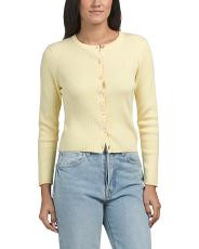 Merino Wool Rib Cardigan With Buttons | TJ Maxx