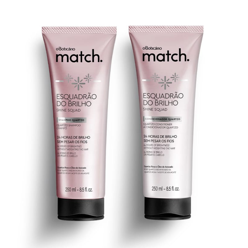 Combo Match Esquadrão do Brilho: Shampoo 250ml + Condicionador 250ml | oBoticario (BR)