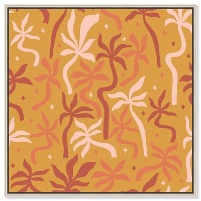 Palm Trees Stars Season Leaf Art Canvas Print by Art Remedy | Wayfair North America