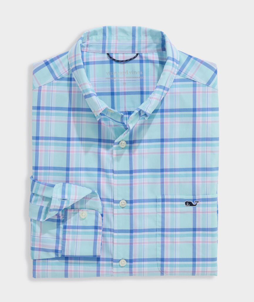 Performance Coconut Key Plaid Featherweight Shirt | vineyard vines