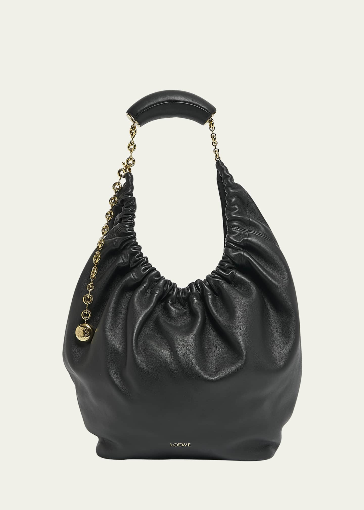 Loewe Squeeze Medium Shoulder Bag in Napa Leather | Bergdorf Goodman