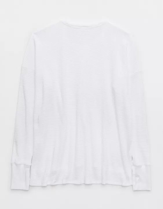 OFFLINE By Aerie Wow! Waffle Long Sleeve T-Shirt | American Eagle Outfitters (US & CA)