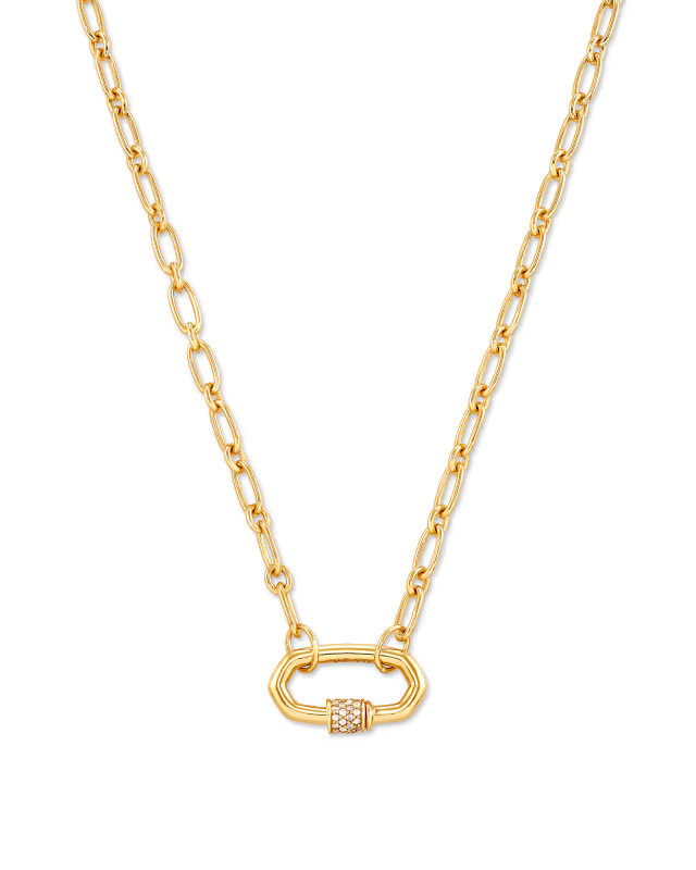 Bristol 18k Yellow Gold Vermeil Link Necklace in White Sapphire | Kendra Scott | Kendra Scott