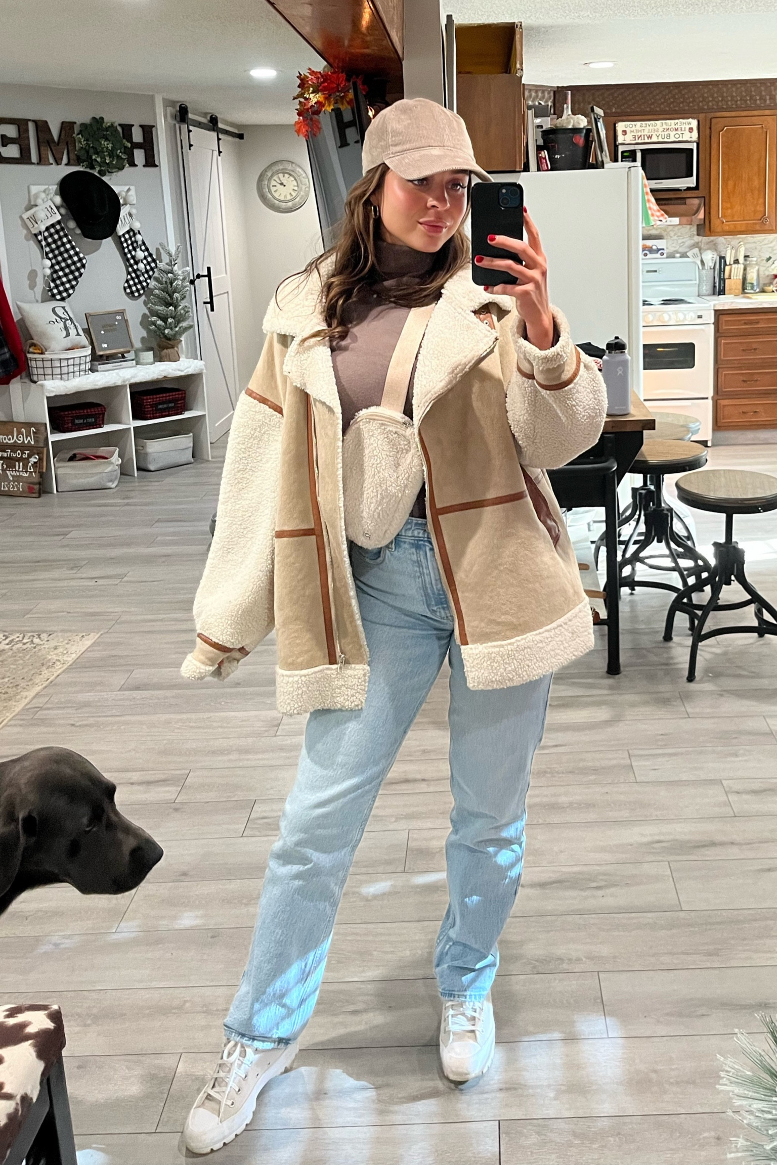 17/30 days of fall outfits 🍁
Jacket hasn’t been restocked 😢 I linked several other cute jacket options!
🍁 Abercrombie jeans
🍁 platform high top converse
🍁 turtleneck sweater
🍁 lululemon Fanny
🍁 baseball cap

#LTKsalealert #LTKGiftGuide #LTKstyletip