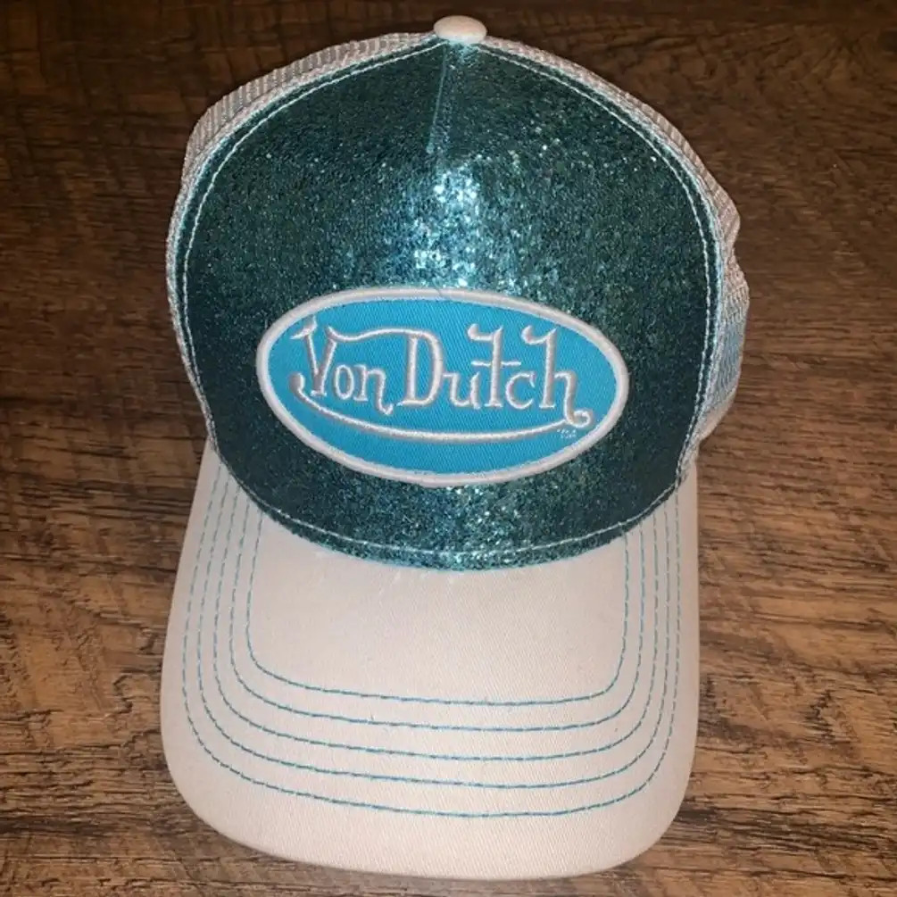 Von Dutch Von Dutch Blue Sequin Sparkle Trucker Snapback Hat | Grailed | Grailed