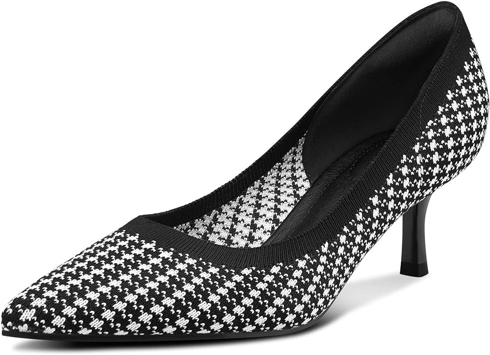 mysoft Women's Pumps 2 inch Kitten Heel Pointed Toe Low Heel Dress Shoes | Amazon (US)