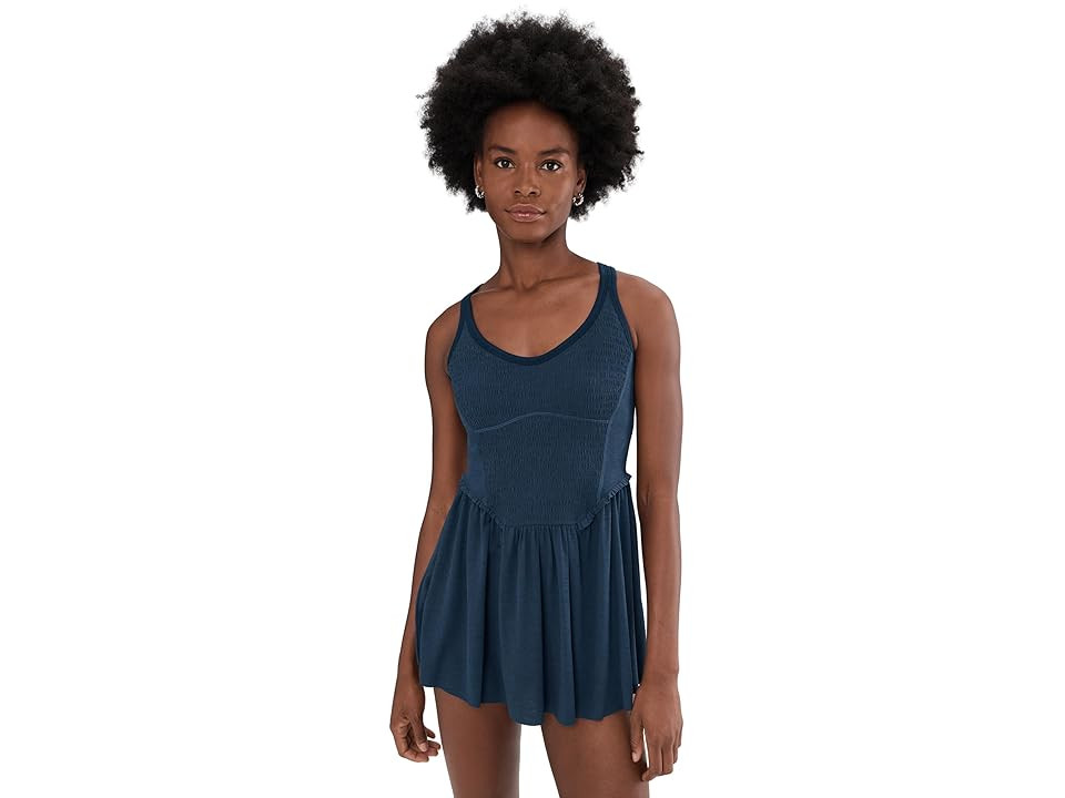 FP Movement Smockin Hot Dress Women's Dress Midnight Navy : MD (Women's 8-10), Elastane/Polyester | Zappos