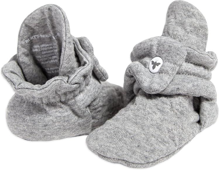 Burt's Bees Baby Unisex Baby Booties, Organic Cotton Adjustable Infant Shoes Slipper Sock | Amazon (US)