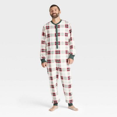 Men's Holiday Plaid Union Suit Red/Green - Hearth & Hand™ with Magnolia | Target