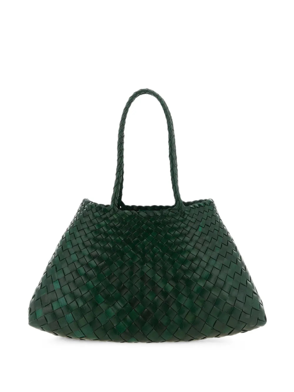 DRAGON DIFFUSION big Santa Croce woven leather shoulder bag - Green | Farfetch Global