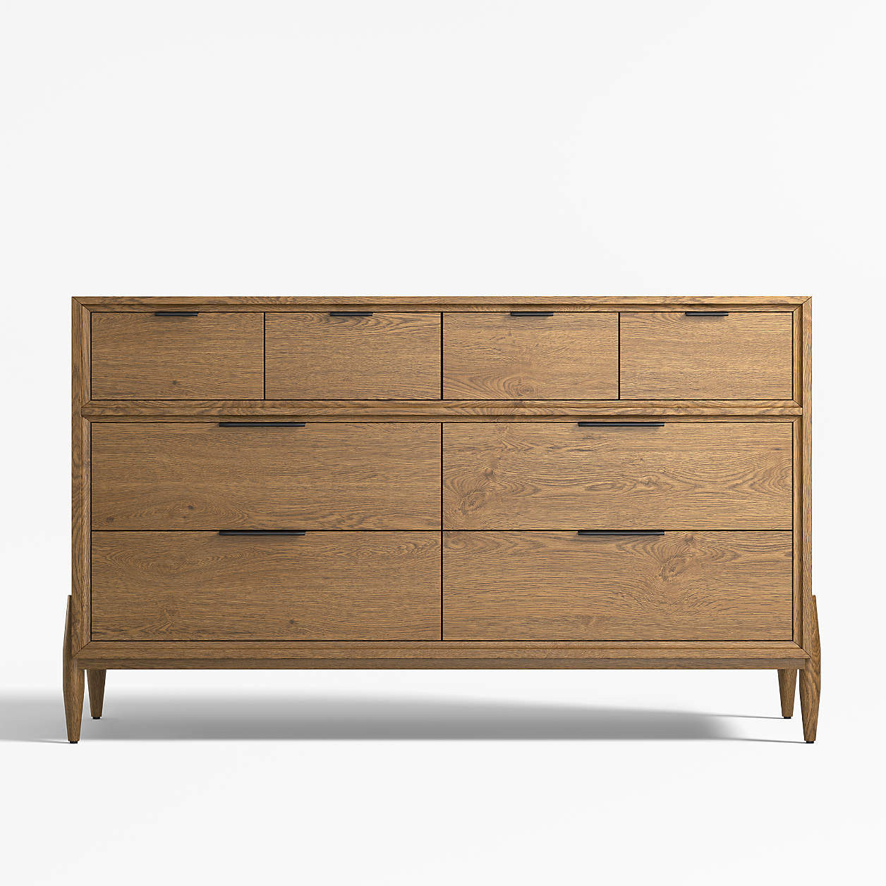 Bodie 54" Flax Brown Wood Wide 8-Drawer Kids Dresser + Reviews | Crate & Kids | Crate & Barrel