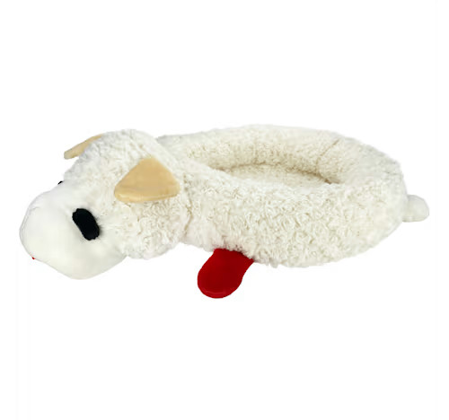 Multipet International Lamb Chop Dog Bed, 27" L X 18.9" W X 6" H, White or Ivory | Petco | Petco