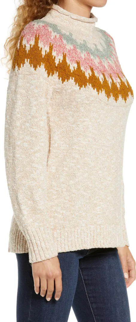 Cotton Yoke Sweater | Nordstrom