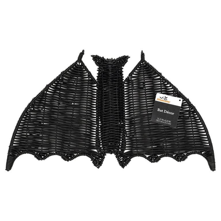 Woven Bat Decoration, Black, 15.25" x 9.25", Halloween by Way To Celebrate | Walmart (US)