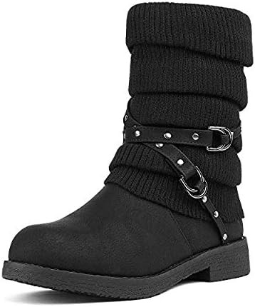 DREAM PAIRS Women's Mid Calf Fashion Winter Snow Boots | Amazon (US)