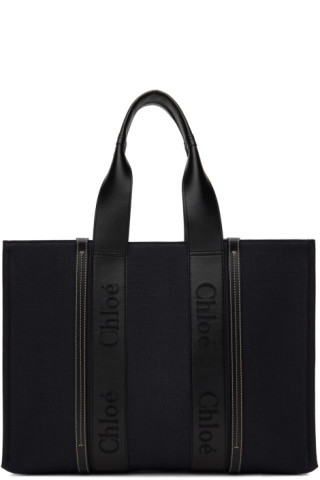 Navy Large Woody Tote | SSENSE