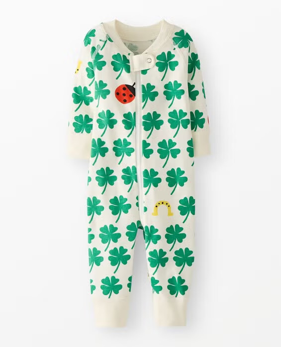 Baby St. Patrick's Day HannaJams™ Sleeper Pajamas in Over The Rainbow - 100% Organic Combed Cotton - Size 0-3 mos by Hanna Andersson | Hanna Andersson