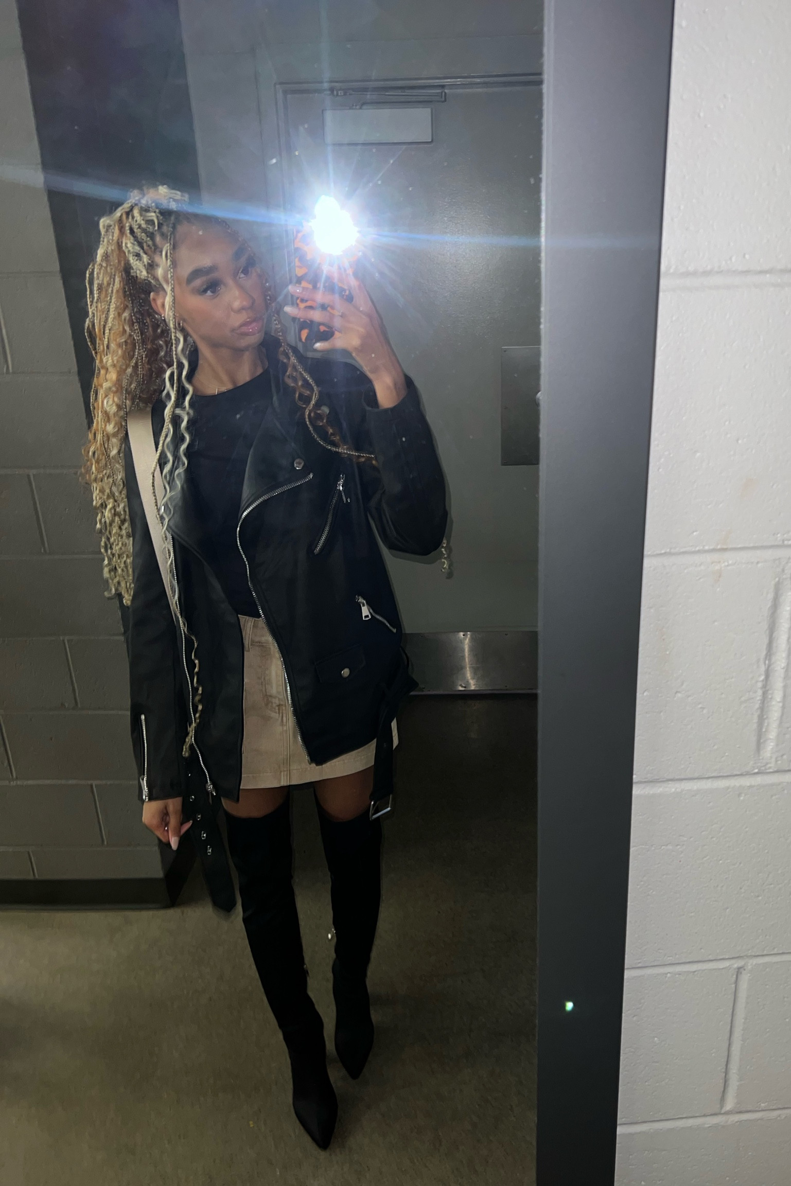 Thigh high boots 
Leather jacket 
Cargo skirt 
Concert outfit 
Black bodysuit 

#LTKshoecrush #LTKsalealert #LTKstyletip