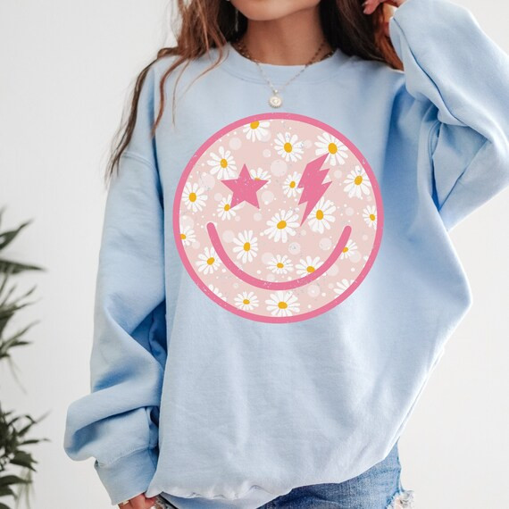 Smile Face Sweatshirtsmile Face Hoodie Happy Face Sweater | Etsy | Etsy (US)