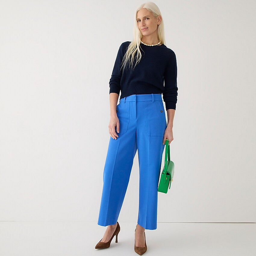 Sydney wide-leg pant in bi-stretch cotton | J. Crew US