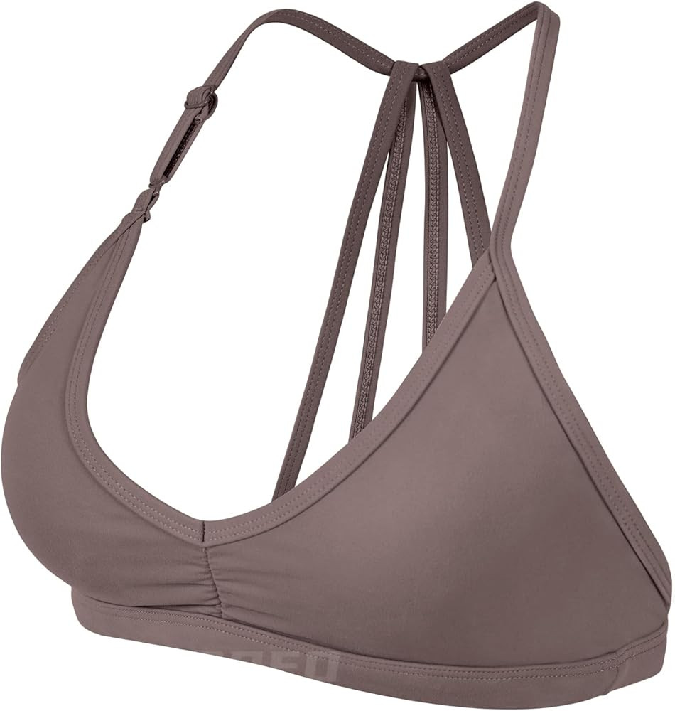 YEOREO Workout Sports Bras for Women Padded Strappy Open Back Gym Bra Lorelie Light Impact Criss ... | Amazon (US)