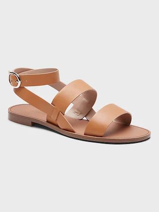 Leather 3-Strap Sandal | Banana Republic (US)