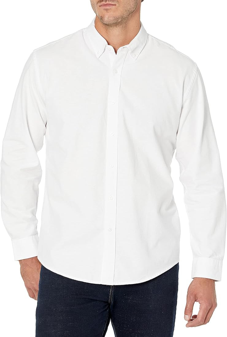 Amazon Essentials Men's Regular-Fit Long-Sleeve Oxford Shirt | Amazon (US)