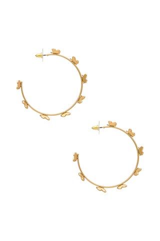 petit moments x The Montana Experience Halley Hoops in Gold from Revolve.com | Revolve Clothing (Global)