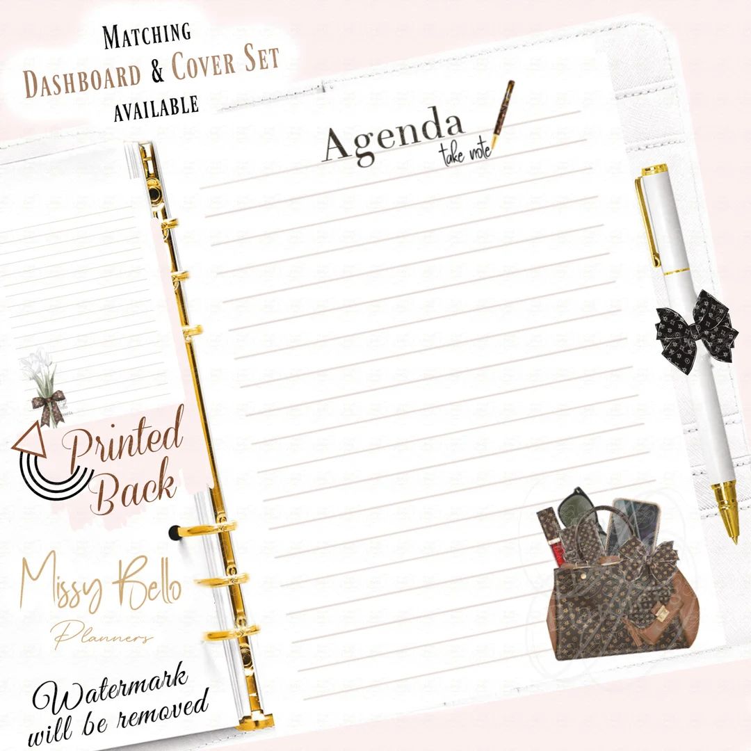 PRINTED Fashion Agenda Boss Babe Note Paper Insert Pages for - Etsy | Etsy (US)