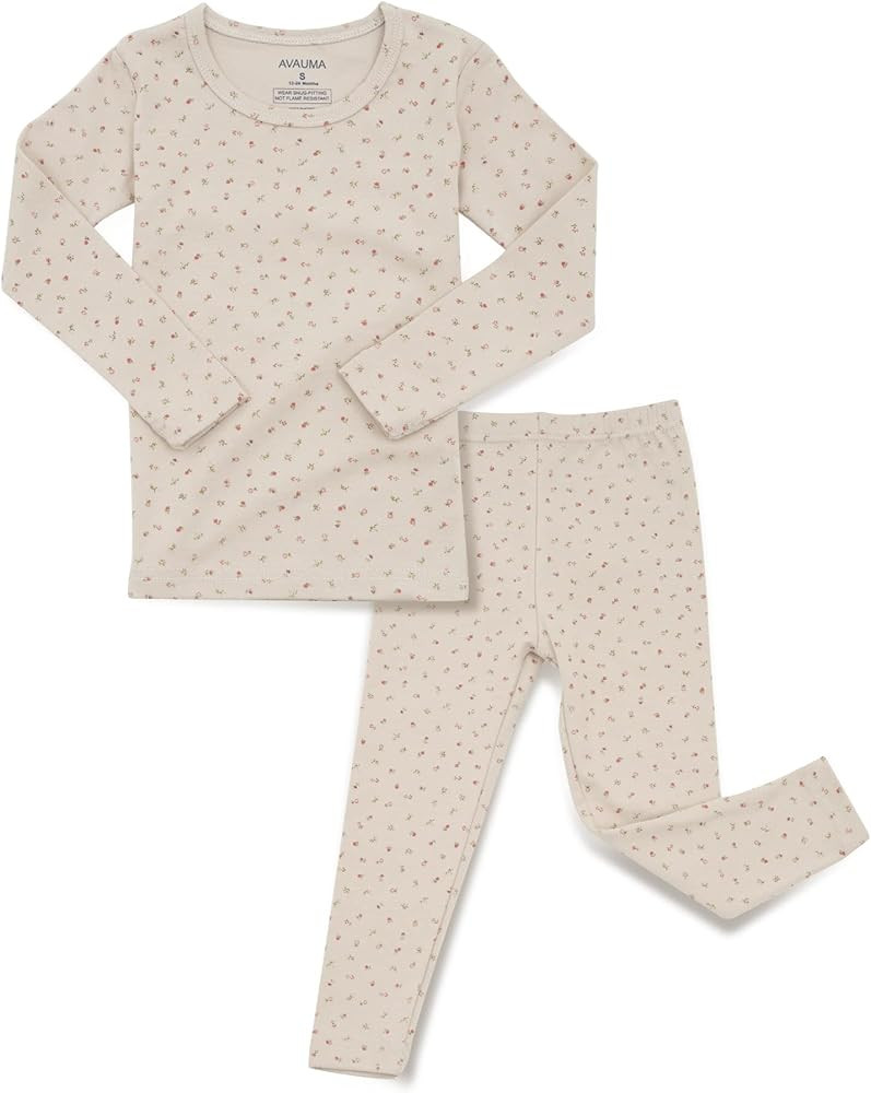 AVAUMA Baby Boys Girls Pajama Set 6M-7T Kids Cute Toddler Snug fit Pattern Design Pjs Cotton Slee... | Amazon (US)