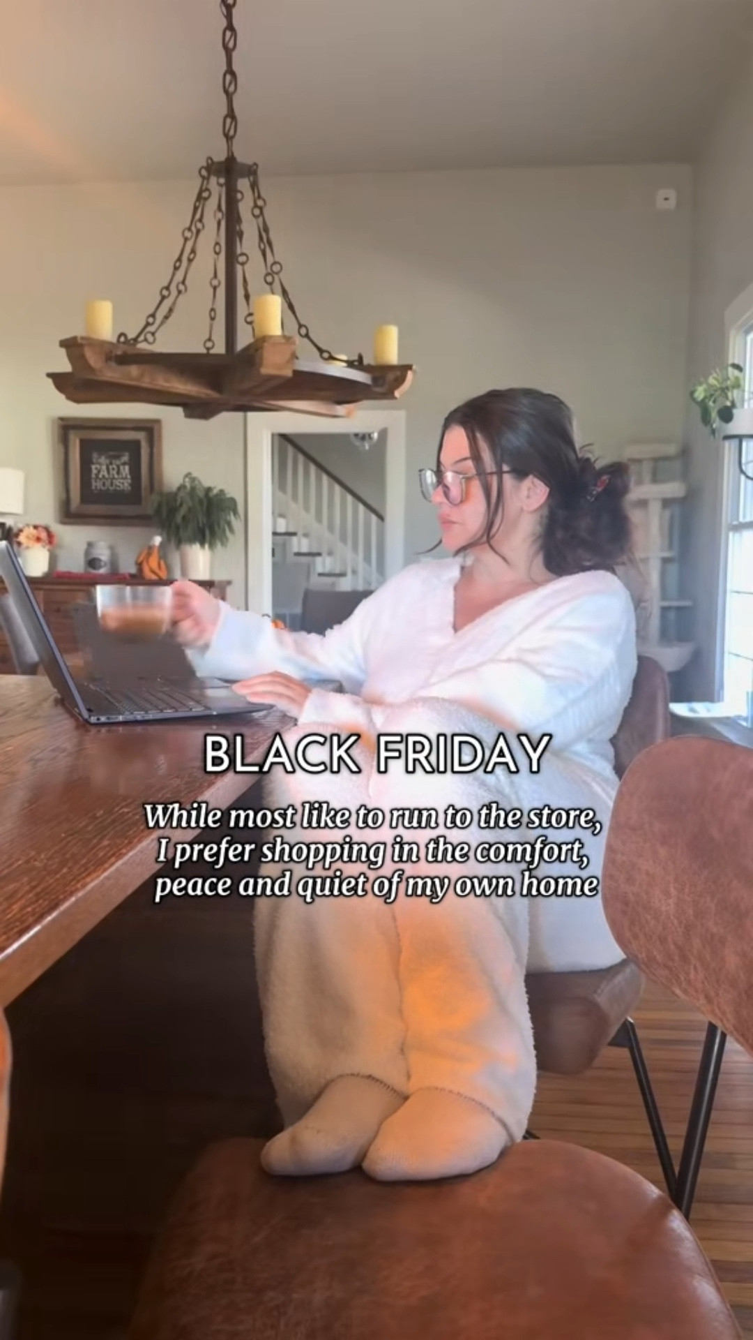 Nothing beats shopping in comfy socks and fuzzy pj's and a good cup of coffee from the comfort of your own home.

Why would you be out in the cold and choose to argue with a bunch of strangers anyways?

#blackfriday #shopping #comfypjs #fuzzypjs #comfysocks #shopfromhome #peaceandquiet #onlineshopping #fyp

#LTKOver40 #LTKFindsUnder50 #LTKCyberWeek