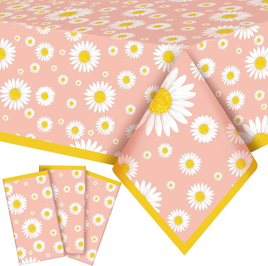 Frienda 3 Pack Tablecloth Plastic Party Tablecloths Table Covers Birthday Party Supplies Waterpro... | Amazon (US)