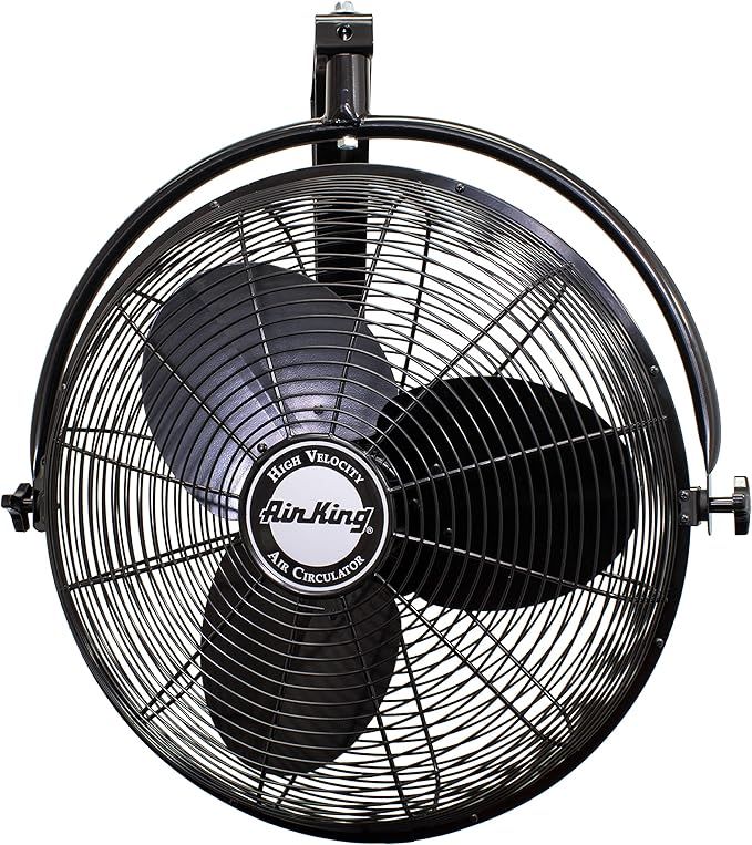 Air King 9020 1/6 HP Industrial Grade Wall Mount Fan, 20-Inch,Black | Amazon (US)