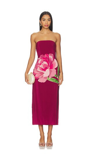 Nevada Dress in Destiny Flower Burgundy | Revolve Clothing (Global)