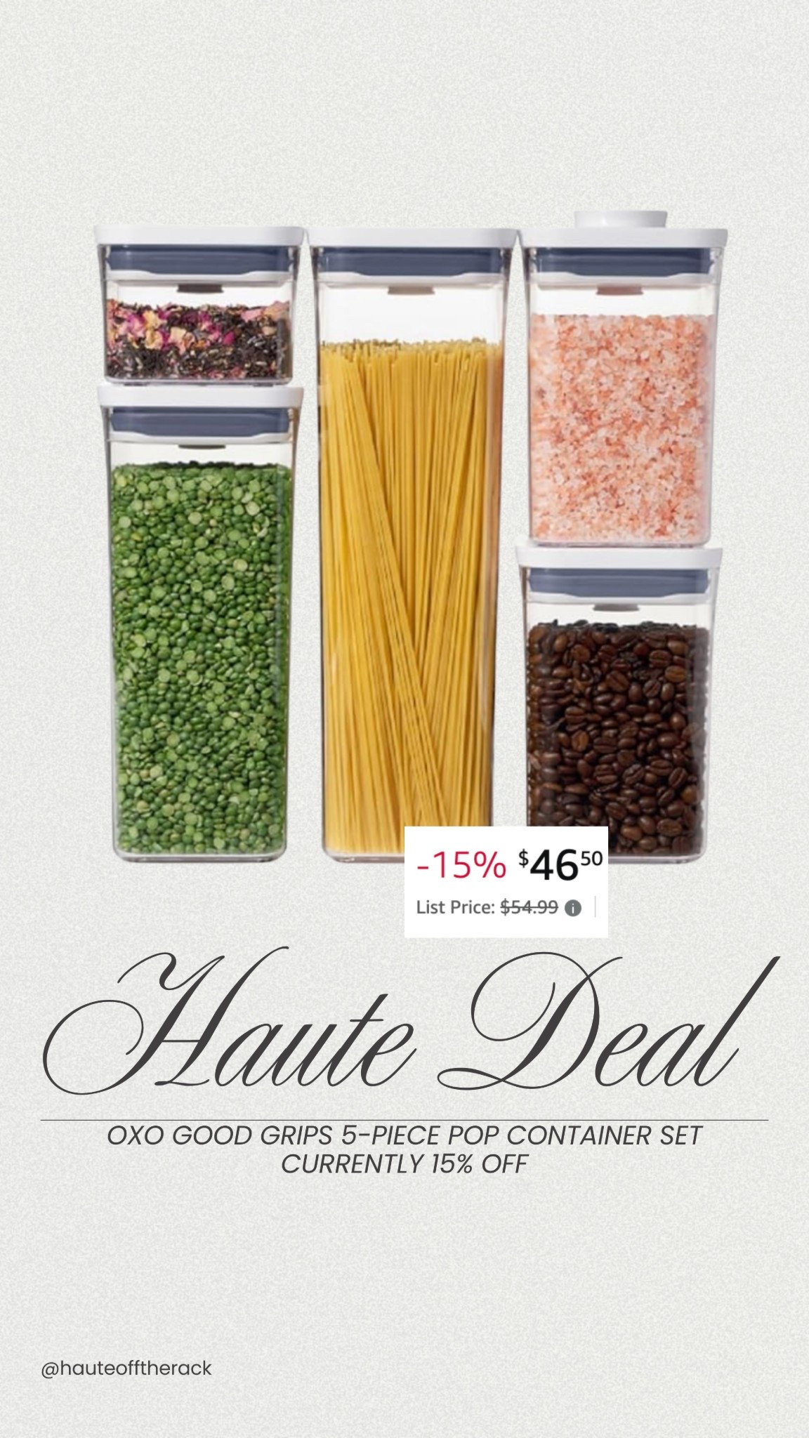 Haute deal on home organization!
15% OFF oxo containers found on Amazon!

#dailydeal #oxo #kitchenorganization #pantryorganization #amazonfinds #amazonhome

#LTKSaleAlert #LTKHome