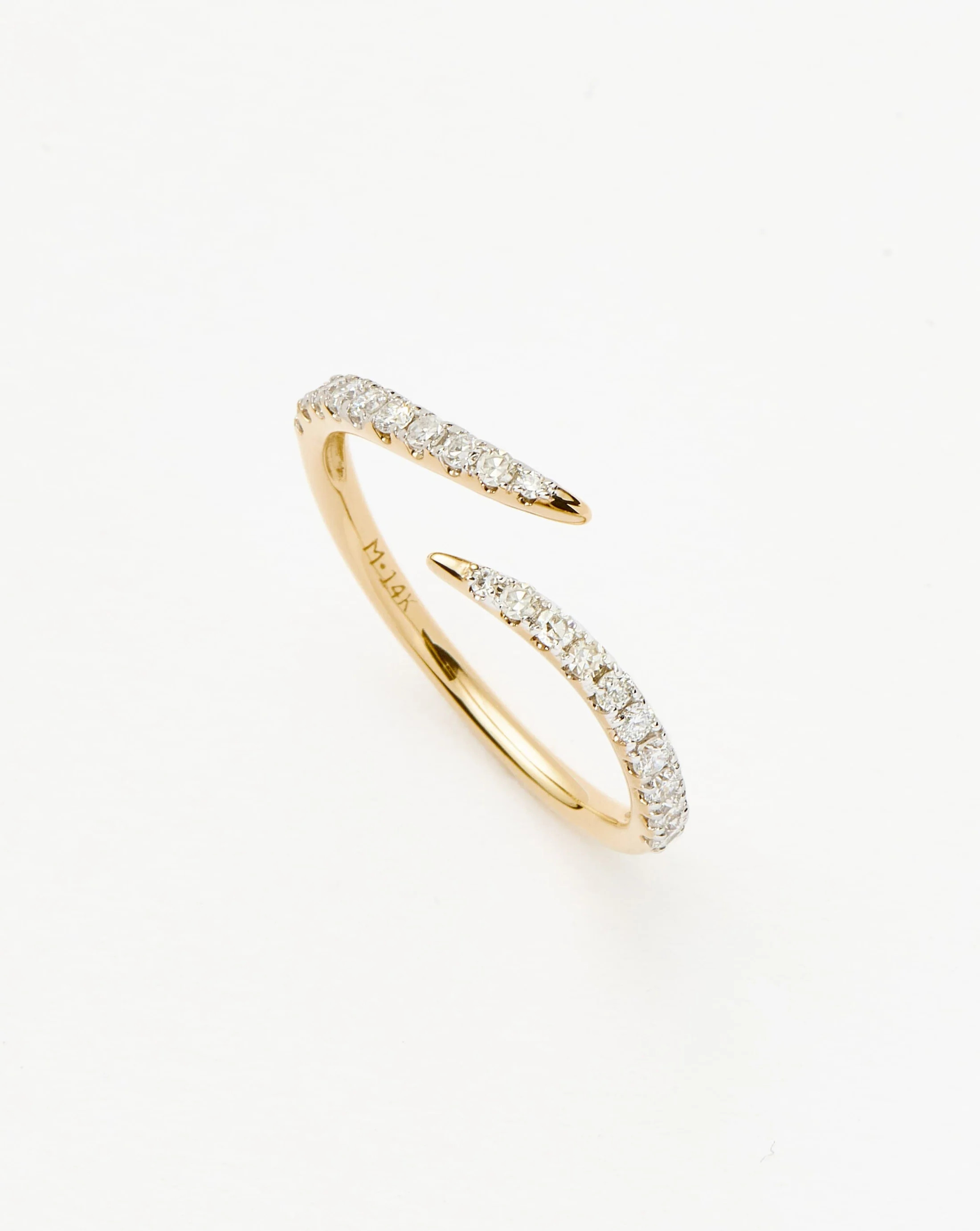 Fine Open Claw Ring | 14ct Solid Gold/Diamond | Missoma UK
