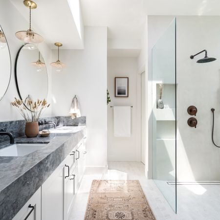 This primary bathroom is brighter, more modern, and super luxurious, inspired by California casual vibe with earthy tones and textures.

#bathroomremodel #primarybathroom #interiordesign #homedecor

#LTKhome #LTKunder100 #LTKSeasonal