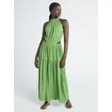 Scoop Women’s Plisse Halter Maxi Dress with Cutouts, Sizes XS-XXL | Walmart (US)